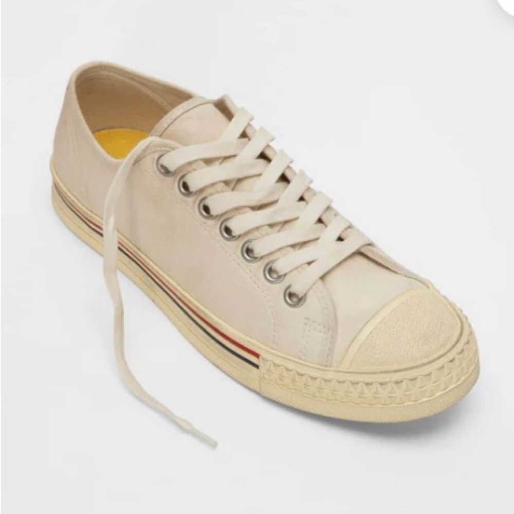 HOOD 1967 ROCKET 🚀 VINTAGE STYLE LOW TOP SNEAKERS, VINTAGE STYLE OFF WHITE NWT - Picture 3 of 10